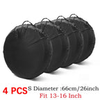 1/2/4PCS Polyester Car Auto Wheel Tire Cover Protector Car Spare Tire Cover Tyre Wheel Covers For Vehicles Dustproof Tire Bags