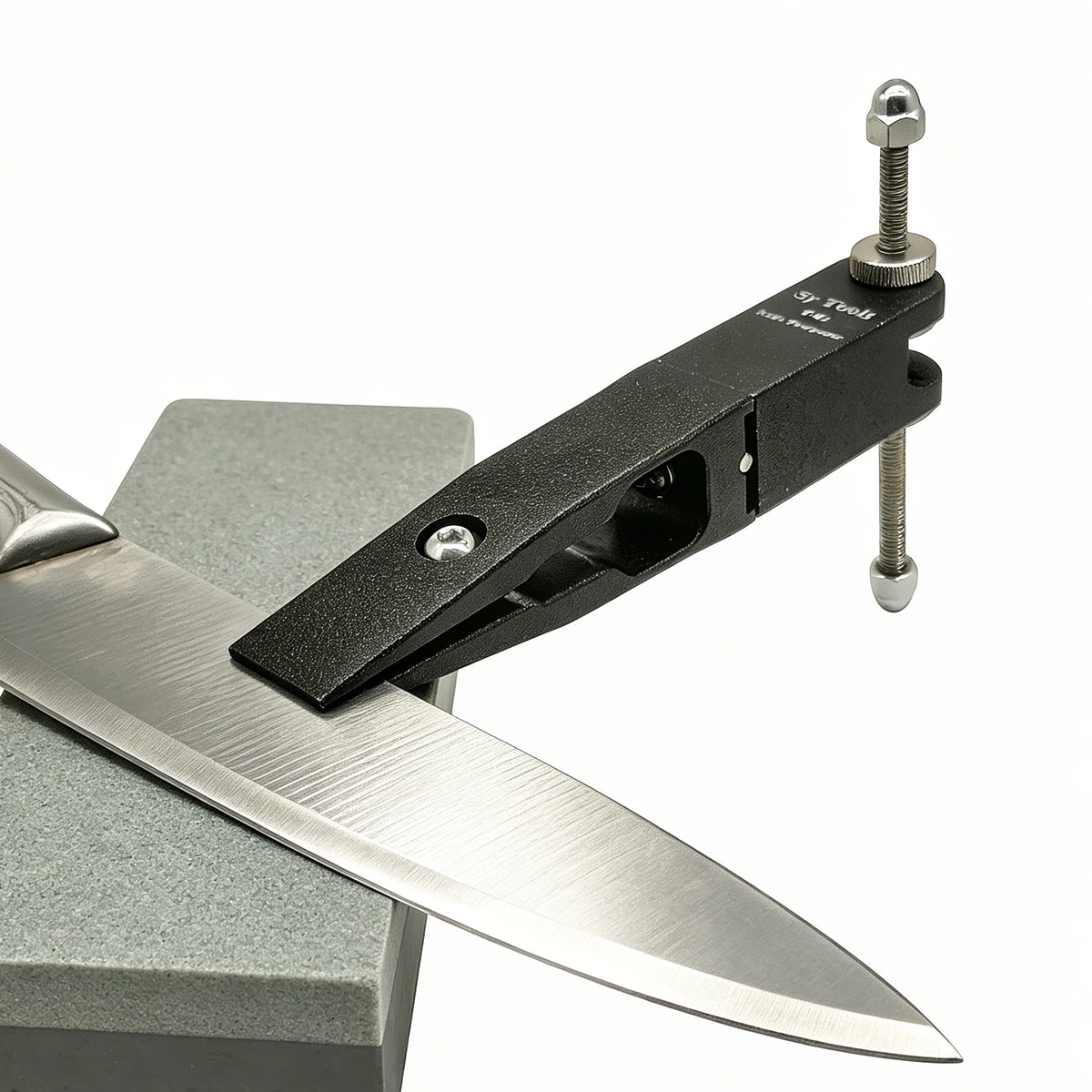 T03 Fixed-Angle Knife Sharpener System with 360° Flip, Laser-Etched Angle Scale, Dual Clamps