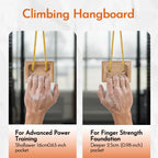 Climbing Hangboard Set with Loading Pin – Dual-Pocket Wooden Pinch Grip Blocks for Finger and Forearm Strength Training