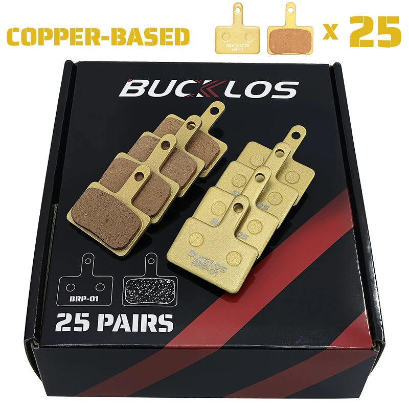 25 Pairs BUCKLOS BRP-01 Disc Brake Pads Ceramic Resin MTB Hydraulic Brake Pads Durable Bicycle Brake Pad for SHIMANO B01S B05S