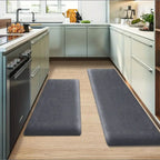 1pc Flannel Non-Slip Absorbent Floor Mat Runner, Apricot/Black/Blue/Gray, 40x60-60x200cm