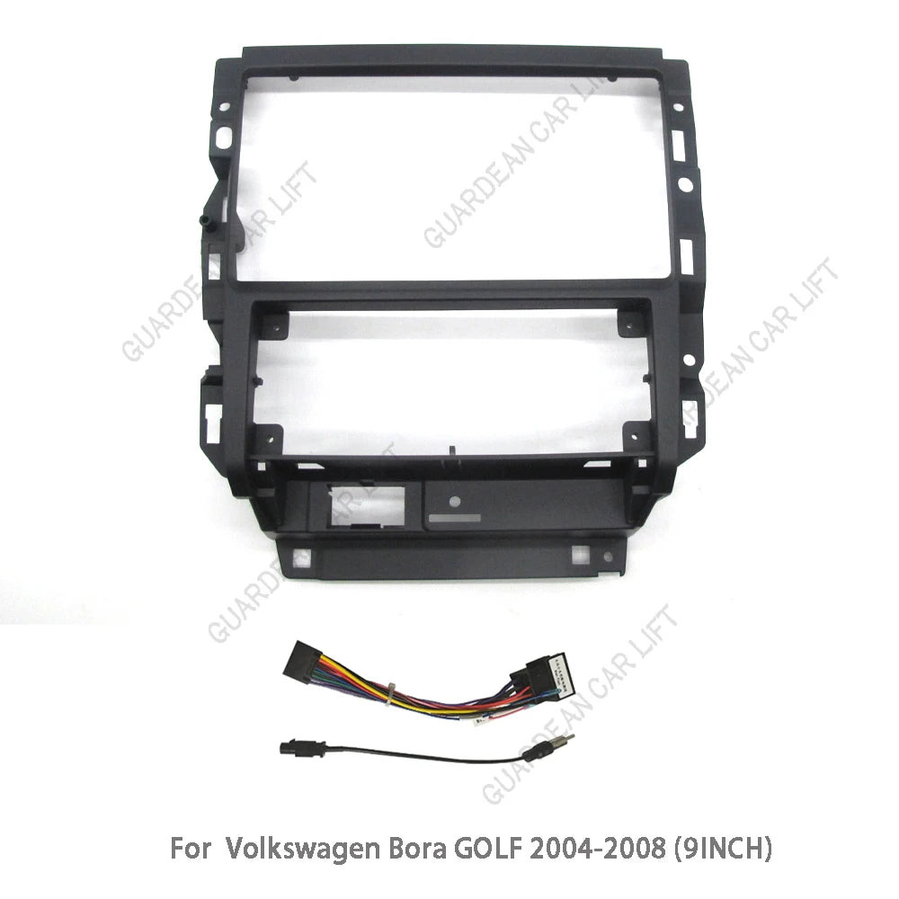9 Inch Car Radio Fascia Adapter For Volkswagen Bora Jetta mk4 GOLF 2004-2008 Android Radio  Frame Dash Fitting Panel Cable Kit