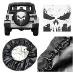 Skeleton Skull Spare Tire Cover Weatherproof Dust-Proof Heavy Metal Wheel Covers for Jeep Pajero 14" 15" 16" 17" Inch