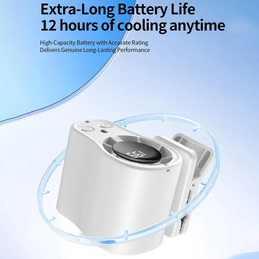 2026 Portable Cooling Car Fan USB Rechargeable Clip on Portable Desk Fans with LED Display 360 Rotation Quiet for Car Camping