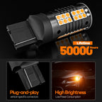 2pcs LED Turn Signal Light Blub Lamp WY21W T20 7440A For Honda Accord 7 10 Civic CR-V 1 2 3 4 Fit CR-Z FR-V HR-V Insight Legend