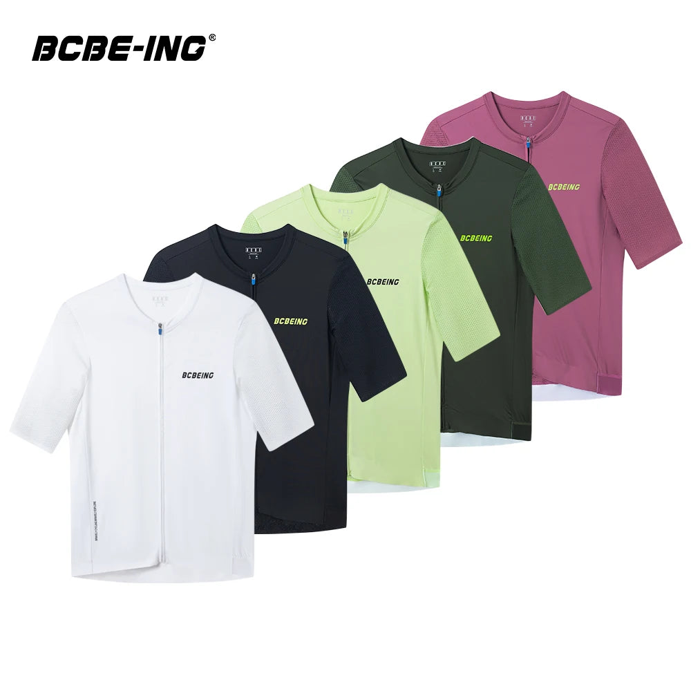 BCBE-ING New Summer Men Women Cycling Jersey LightWeight 3D Bubble Mesh Cycling Jerseys Quick Dry Breathable Cycling Maillot