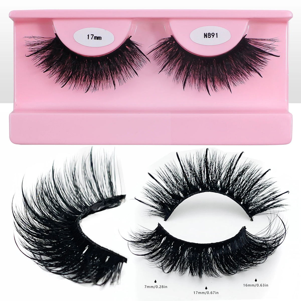 Free Shipping 10Pairs/Pack Fluffy Wispy Natural Strip Lashes With Spikes Wholesale in Bulk Faux Mink Lashes Supplies