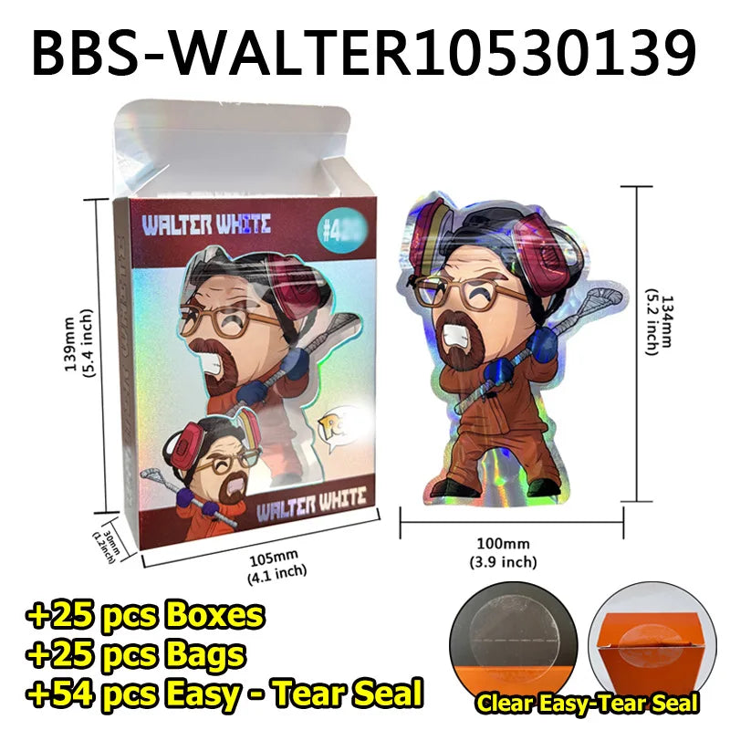 Die Cut 3.5g Mylar Bags With Hologram Kraft Paper Box Set 3.5 Zipper Package Combo Pouch Kit Storage Case Smell proof Packaging