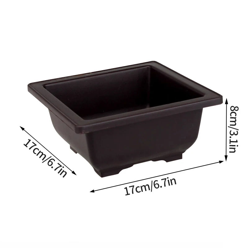 Flowerpots Imitation Purple Clay Succulent Plants Pots Outdoor Garden Landscape Bonsai Pot Trays Rectangular Square Planter