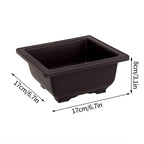 Flowerpots Imitation Purple Clay Succulent Plants Pots Outdoor Garden Landscape Bonsai Pot Trays Rectangular Square Planter