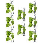 4/8Pcs 4M Reflective Camping Tent Rope Tie Down Fastener Fixed Buckle Pulley Tensioner Ratchet Hangers Awning Wind Rope Outdoor