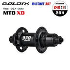 GOLDIX M370 36T Ratchet Bicycle Hubs 28 Hole J-Bend Spoke Center Lock Disc Brake Mountain Bike Hub HG/XD/MS 4pcs Seal Bearing