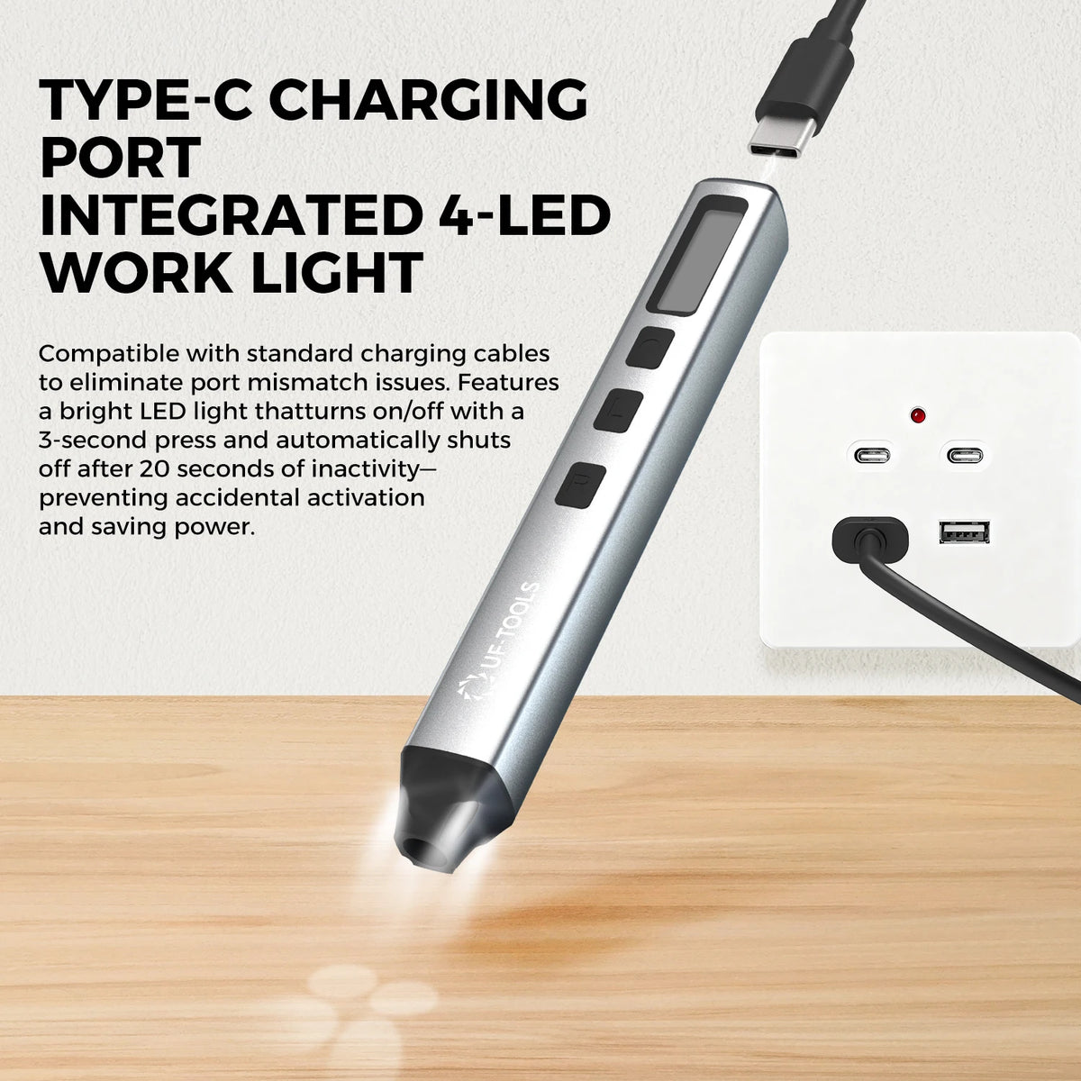 83-in-1 Precision Electric Screwdriver Set USB Rechargeable 4-Level Torque LED Display Light