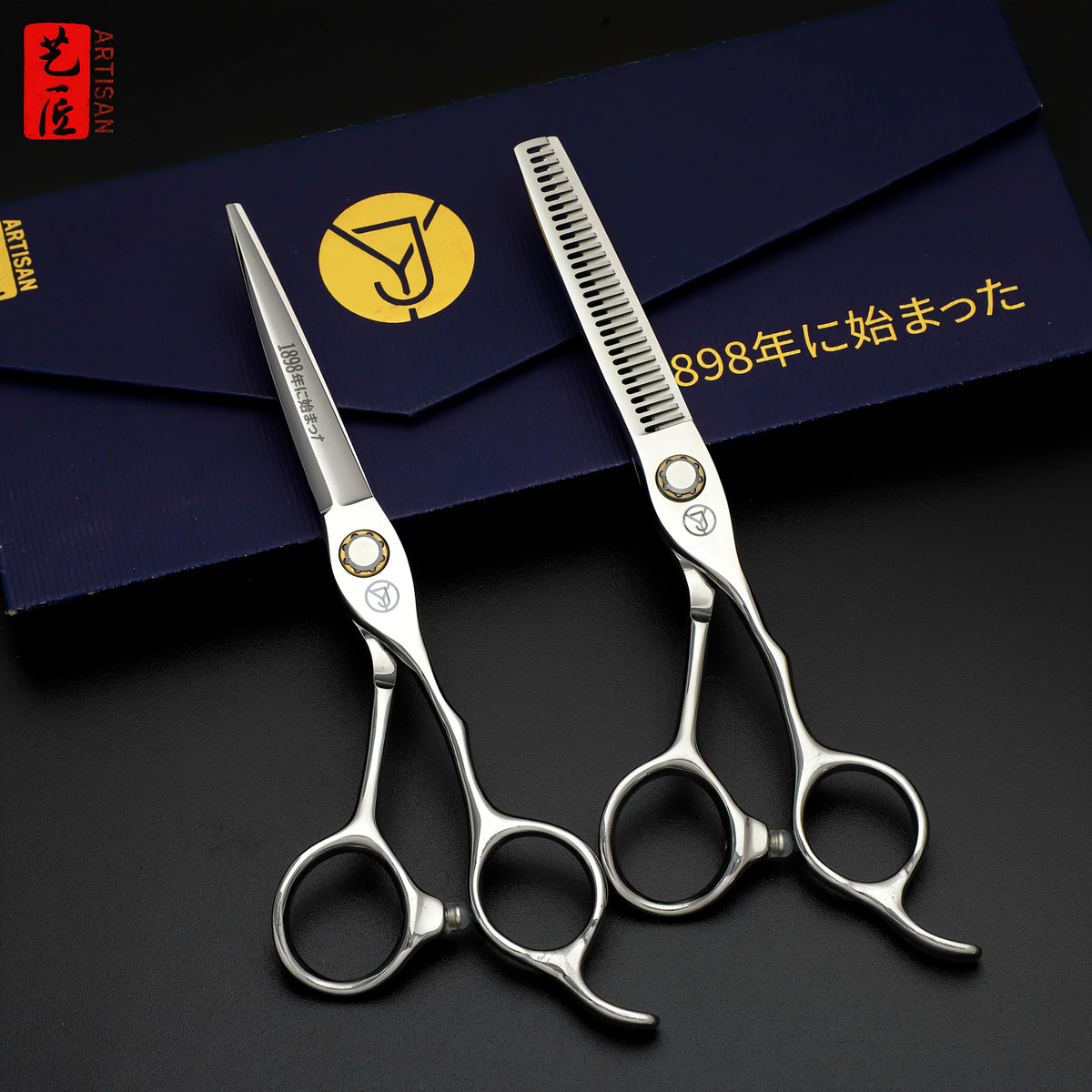40C Steel Professional Hairdressing Scissors - Advanced craftsmanship, nano-level sharpness, hand-polished bearings, sharp and d