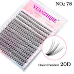 YUANZHIJIE Individual Eyelashes Makeup Cilios Cluster Eyelash Extension Wispy C/D Curling Volume Black Soft False Eyelash Makeup
