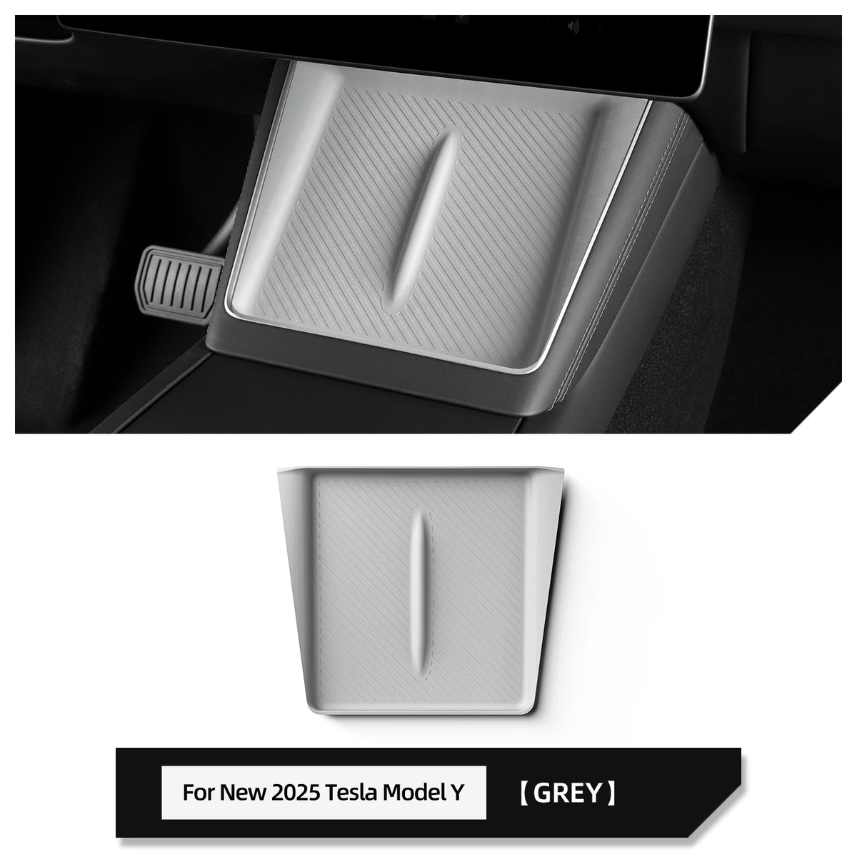 LUCKEASY for Tesla Model Y Launch 2025 Juniper Car Anti Dirt Pad Mobile Wireless Charging Anti-Slip Mats Silicone Accessiories