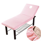 Pure Color Massage Table Bed Fitted Sheet Elastic Full Cover Rubber Band Massage SPA Treatment Bed Cover with Face Breath Hole