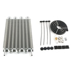 2 Row 4 Row 6 Row 8 Row 10Row 16Row Universal Remote Transmission Oil Cooler Auto-Manual Radiator Converter Aluminum Kit