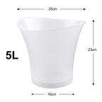 5L Champagne Beer Bucket 4 Color Deocrative Bars Night Party LED Light Up New Waterproof Plastic LED Ice Bucket Bars Nightclubs