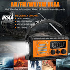 20000mAh Solar Hand Crank Radio Emergency Radio FM AM/WB/NOAA Weather Radio USB Rechargeable Flashlight SOS Alarm Power Bank