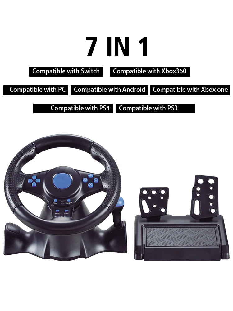 DATA FROG Racing Steering Wheel Vibration Controller Gaming Simracing Car Pedal For Switch  PS2 PS3 PS4 Xbox One PC