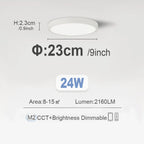 Ultra-Thin LED Ceiling Lamp Chandelier 23/30cm with Remote Control for Home Decor Lighting in Living Room Bedroom Kitchen