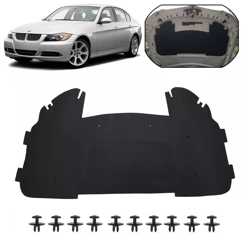 Front Hood Engine Insulation Pad Bonnet Panel Sound Heat Insulation Mat 51487059260 For BMW 3 Series E90 E91 E92 E93 323i 325i