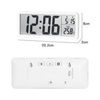 Digital Wall Clock Electronic Wall Mounted LCD Disply Clocks Multifunctional Temperature and Time Week Display Battery Powered