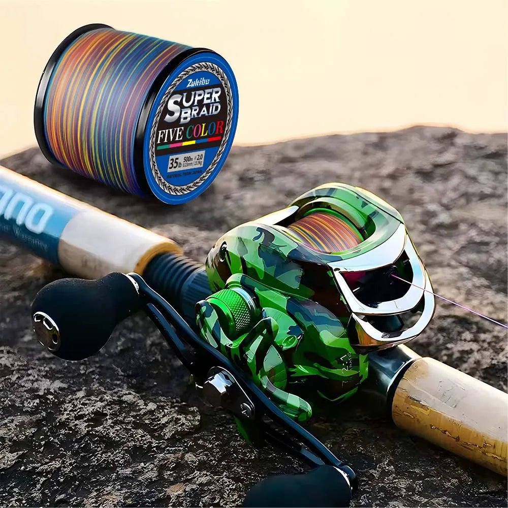 ZUKIBO Super Braid Five Colors 8 Strands Braided Fishing Line Japan X8 PE Line Durable Smooth Saltwater Abrasion Resistant Line