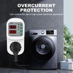 TOMZN Automatic Voltage Current Protector Socket AC 110V 220V Adjustable 16A Power Surge Protector EU Plug Socket TOSVA-16