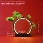 LED Light Ring Ornament Chinese-style Photography-specific Ambient Light Display Stand Creative Desktop Home Decoration Ornament