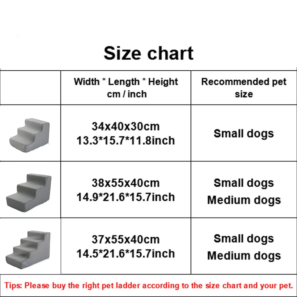 Pet Stairs Toys Cat Dog Ladder 2 3 4 Step Stairs for Dogs Puppy Ramp Detachable Sponge Pet Ladder Accessories
