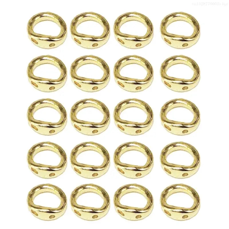 20 pcs Elegant Double Hole Linking Circles Sophisticated Craft Rings Connector Rings with Two Holes for Jewelry Assembly F0S4