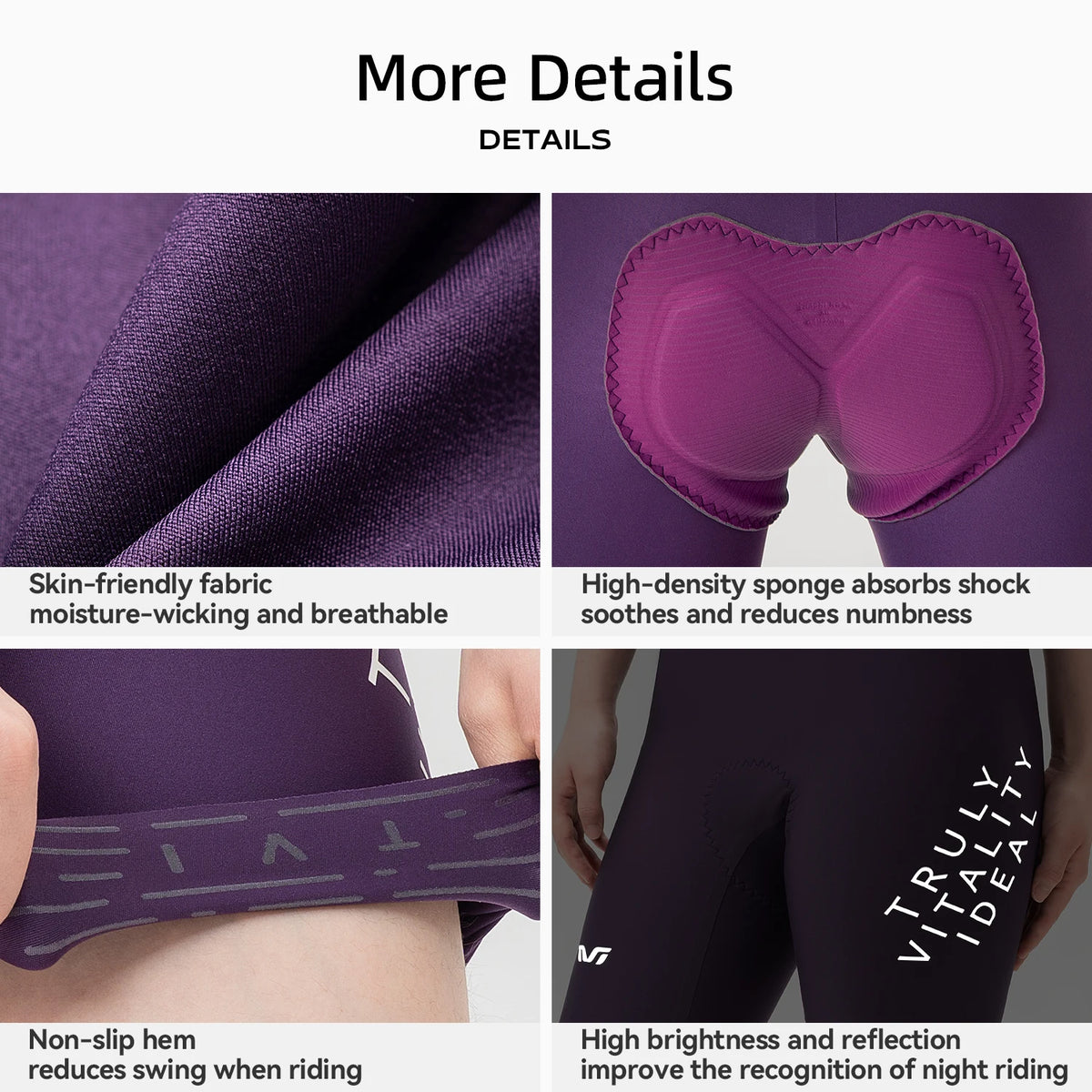 ROCKBROS TVI Summer Cycling Shorts Lightweight Breathable High Elastic Soft Sponge Cushion Pad Shorts Women Sport Cycling Shorts