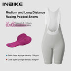 INBIKE 2025 Women's Cycling Bib Shorts with Side Pockets Women's Overalls Shorts for Summer Road Bike Bibs Pants Biking Clothing