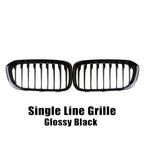 XVIP Front Bumper Kidney Grille Racing Grills For BMW 1 Series F20 F21 2015-2019 Replacement Double Slat Gloss Black Grilles