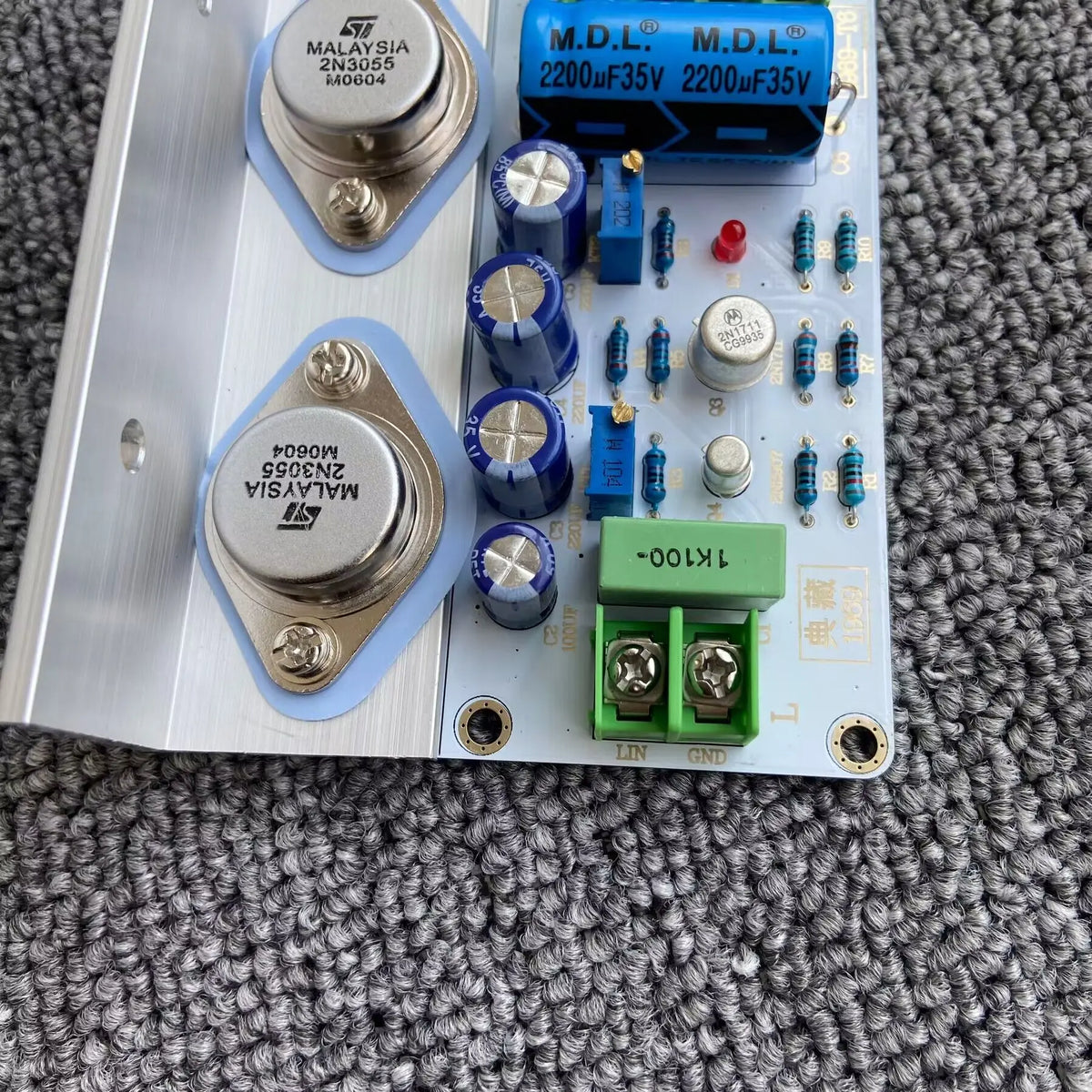 GHXAMP JLH 1969 Class A Stereo Amplifier Board Finished 2pcs 2N3055 HiFi Amp