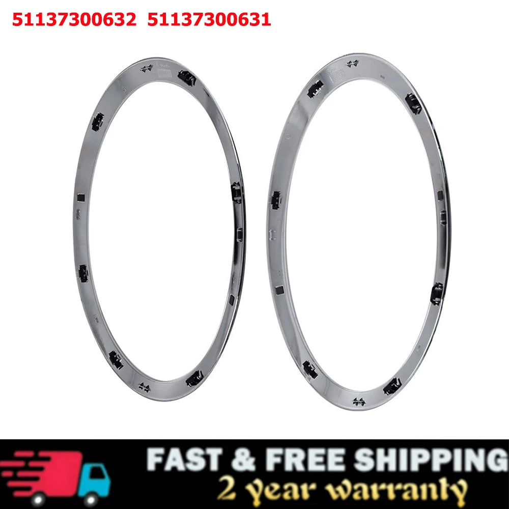 2Pcs Front Lamp Frame Headlight Trim Ring For Mini Cooper F55 F56 F57 51137300631 51137300632 51712355791 51712355798