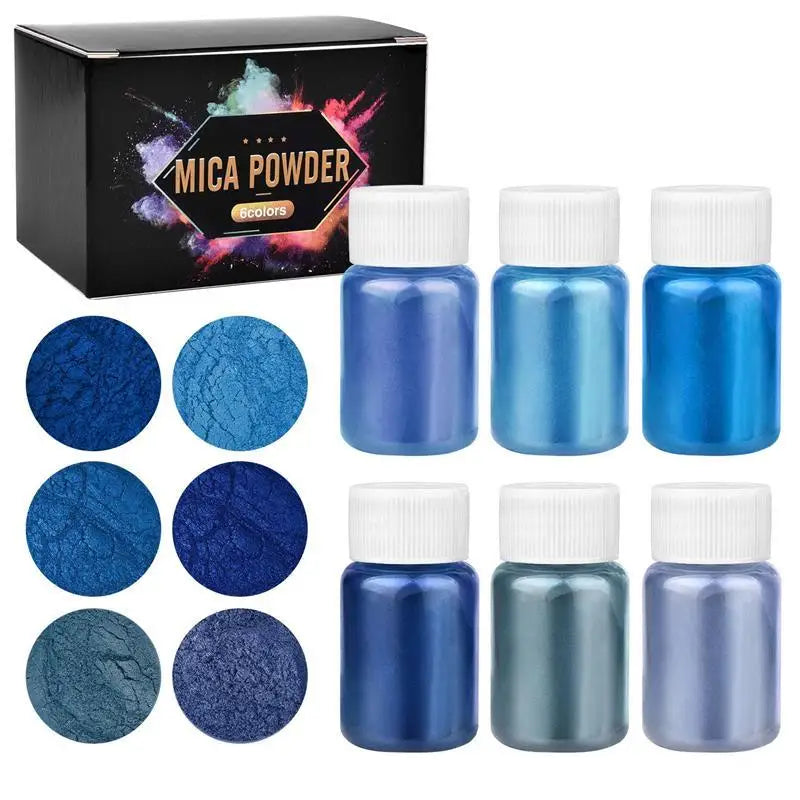 6/24/30Colors Epoxy Resin Dye Mica Powder Powdered Pigments Set Resin Mica Pearlescent Resin Pearl Natural Micas Colorants Resin