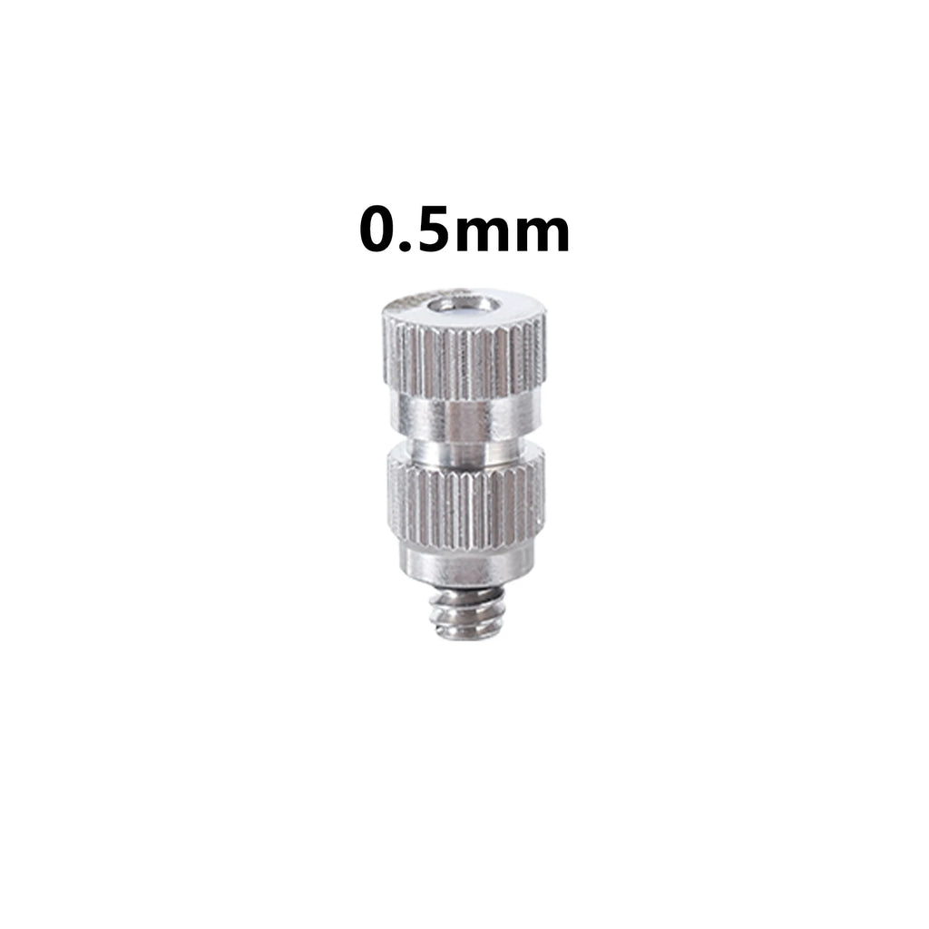 50Pcs High Pressure Mist Cooling Atomizing Sprayer 3/16" 0.1~0.5mm Anti Drip Fog Nozzle Garden Agriculture Irrigation Humidify