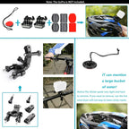 Action Camera Accessories Set For Gopro Hero13 12 11 10For Xiaomi Yi Insta360 X4 X3 Case Kit Strap Mount Selfie Stick Motorcycle