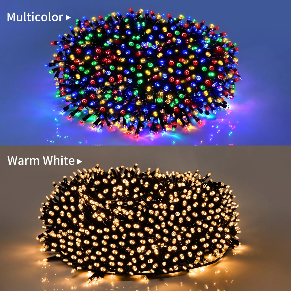 2025 New Year Decoration LED Christmas Light White/Warm/RGB Waterproof Fairy String Lights for Curtain Wedding Party Lighting