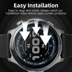9H Tempered Glass for Amazfit Balance 2, Premium Screen Protector Durable HD Clear Anti-scratch Protection Film Accessories