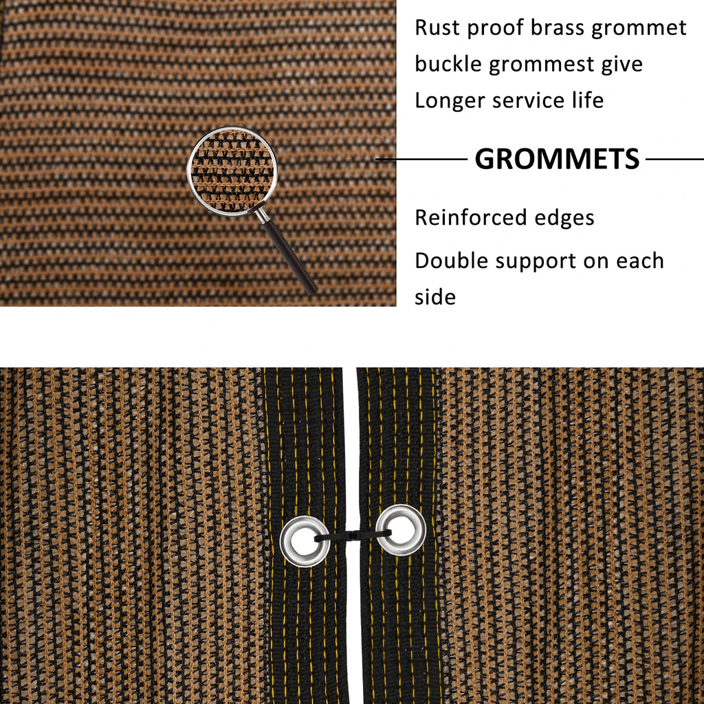Privacy Fence Screen 120GSM Mesh Shade Net Cover 3.28×19.68ft Effective Shading Fence Panels  with 50 Zip Ties and 10m Rope