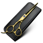 Black Left Hand Hair Scissors 6-inch JP440C Steel Cutting Scissors and Thinning Scissors Left-handed