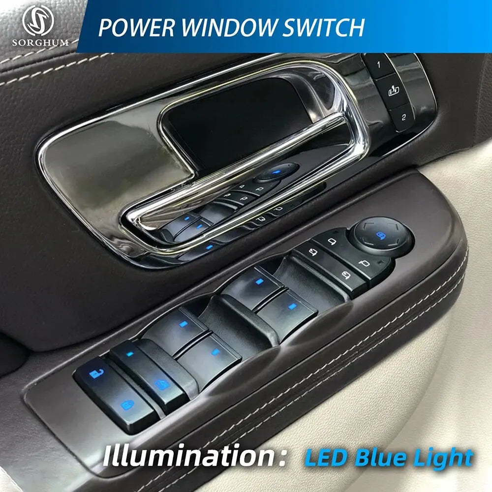 Front Left Power Window Switch for Chevy Silverado GMC Sierra Traverse HHR Yukon Buick Replaces 25789692 20945129 25951963