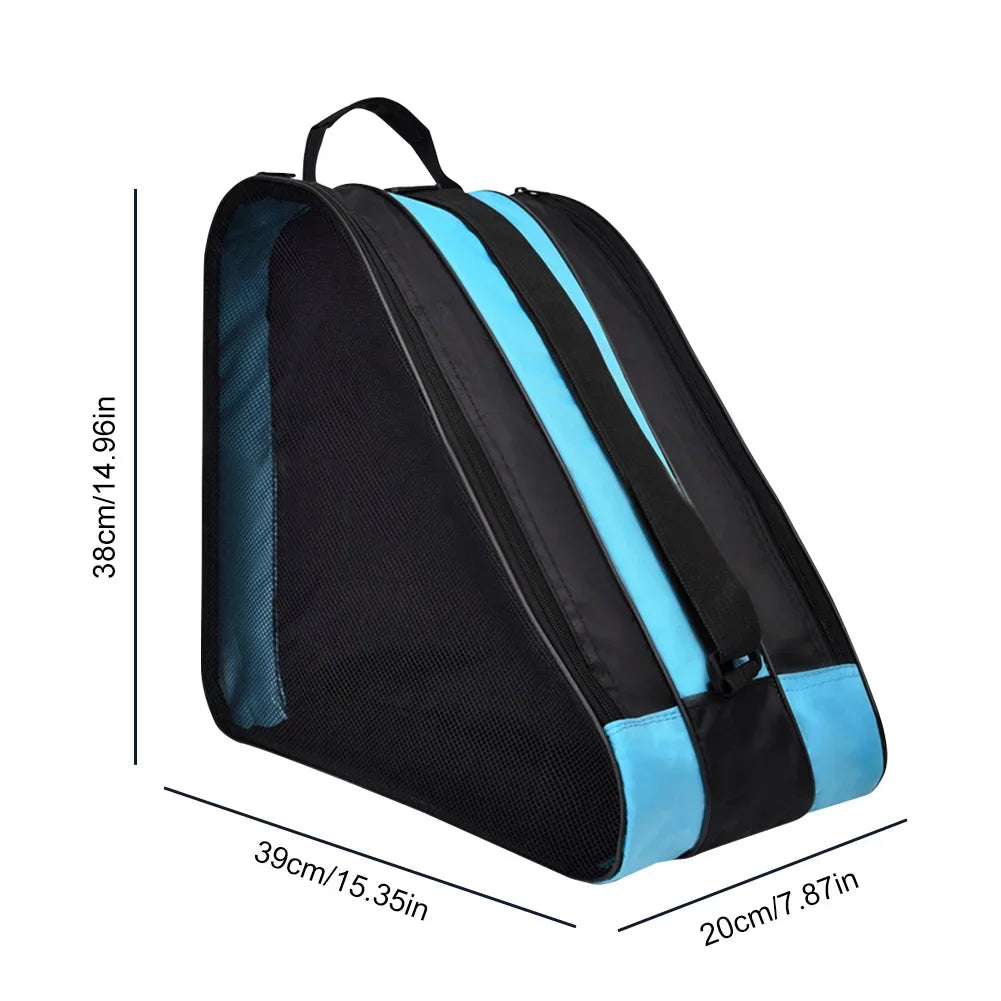 Portable Roller Skates Bag Ice Skating Bag Large Capacity Breathable Kids Inline Skates Bag Skates Storage Bag Skating Shoes Bag
