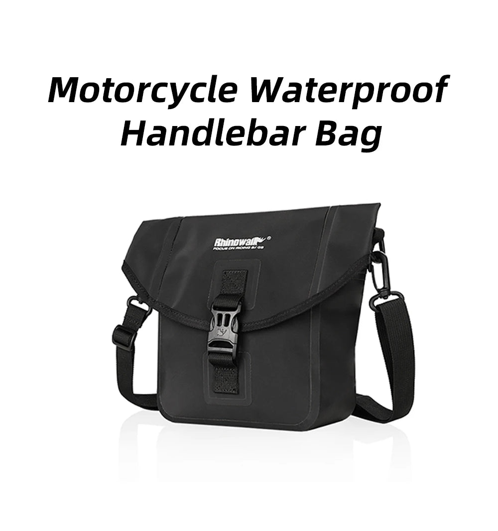 Rhinowalk Waterproof Bike Handlebar Bag with Shoulder Strap, Black/Yellow