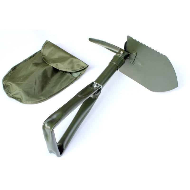 Outdoor 3-in-1 Foldable Shovel Portable Multifunctional Camping Shovel with Bag for Hiking, Off-roading DIY Projects At Home