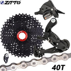 ZTTO MTB 9 Speed Set 1X9 Shifter Rear Derailleur 9V 50T Cassette K7 Sprocket Parts For m370 m430 m590 DEORE Single Crank System